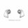 Ohrstecker mit Zirkonia echt Silber 925 matt/Glanz 7x5mm