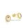 Ohrstecker Kreis Ring mit 5 Zirkonia echt Gold 333 Glanz 7mm
