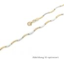 Armband Welle bicolor gelb/weiß echt Gold 333 Glanz Länge 19cm