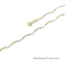 Collier Welle bicolor gelb/weiß echt Gold 333 Glanz...