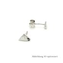 Ohrstecker Dreieck ohne Stein echt Silber 925 matt/Glanz...