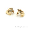 Große Ohrstecker Dreieck echt Gold 375  matt/Glanz 19mm