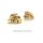 Große Ohrstecker Dreieck echt Gold 375  matt/Glanz 19mm