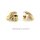 Große Ohrstecker Dreieck echt Gold 375  matt/Glanz 19mm