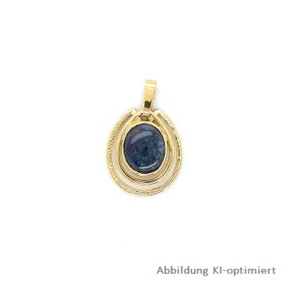 Anhänger oval mit Opal (Triplette) echt Gold 585 Glanz 23x15mm