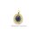 Anhänger oval mit Opal (Triplette) echt Gold 585 Glanz 23x15mm