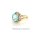 Damenring mit Blautopas und 6 Diamanten echt Gold 585 Ringweite 53
