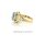 Damenring mit Blautopas und 6 Diamanten echt Gold 585 Ringweite 53