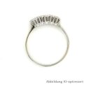 Damenring Verlobungsring mit 5x Diamant echt Weißgold 585 Glanz Ringweite 63