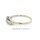 Damenring Verlobungsring mit 5x Diamant echt Weißgold 585 Glanz Ringweite 63