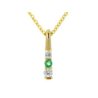 Anhänger Smaragd Zirkonia echt Gold 333 inkl Kette 45cm