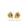 Runde Ohrstecker mit Pfeil und Diamant echt Gold 750 matt/Glanz 13x10mm