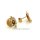 Runde Ohrstecker mit Pfeil und Diamant echt Gold 750 matt/Glanz 13x10mm