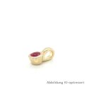 Gleiter Anhänger rund mit Rubin echt Gold 375 Glanz 11x5,5mm