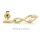 Ohrstecker hängend mit Diamanten echt Gold 585 Glanz 16x6mm