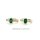Creolen bicolor mit Smaragd und Diamanten echt Gold 585 Glanz 16x7mm