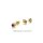 Ohrstecker rund mit Rubin und Diamanten echt Gold 585 Glanz 5mm