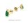Ohrstecker mit Smaragd Tropfen und Diamant echt Gold 585 Glanz 8,6x5mm
