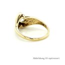 Damenring mit Blautopas und Diamanten echt Gold 333 Glanz Ringweite 54