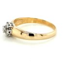 Brillantring Verlobungsring 7x Diamant echt Gold 585 bicolor Ringweite 58