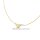 Collier bicolor mit Diamant echt Gold 333 Länge ca 42cm
