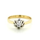 Solitär Ring Verlobungsring 585 Gold/Weißgold Diamant...