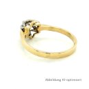 Solitär Ring Verlobungsring 585 Gold/Weißgold Diamant 0,10ct. Ringweite 56