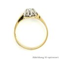 Solitär Ring Verlobungsring 585 Gold/Weißgold Diamant 0,10ct. Ringweite 56
