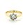 Solitär Ring Verlobungsring 585 Gold/Weißgold Diamant 0,10ct. Ringweite 56