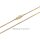 Kordelkette schmal bicolor gelb/rot echt Gold 585 Glanz 1,2mm Länge 45cm