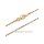 Kordelkette schmal bicolor gelb/rot echt Gold 585 Glanz 1,2mm Länge 45cm