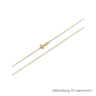 Flachpanzerkette Panzerkette 0,8mm echt Gold 585 Länge 45cm