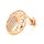 Ohrstecker rund mit Zirkonia echt Silber 925 Glanz rosévergoldet 14mm