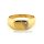 Goldring Siegelring mit Diamant echt Gold 750 Glanz Ringweite 69