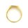 Goldring Siegelring mit Diamant echt Gold 750 Glanz Ringweite 69