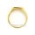 Goldring Siegelring mit Diamant echt Gold 750 Glanz Ringweite 69