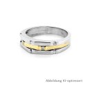 Brillantring Diamantring bicolor echt Gold 585 Glanz Ringweite 57