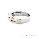 Brillantring Diamantring bicolor echt Gold 585 Glanz Ringweite 57