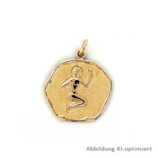 Tierkreiszeichen Sternzeichen Anhänger echt Gold 333 matt/Glanz 25x20mm - Jungfrau