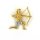 Sternzeichen Gleiter Anhänger Tierkreiszeichen mit Zirkonia echt Gold 333 plastisch 25x18mm - Schütze