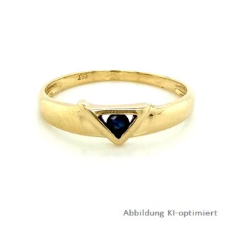 Damenring mit synth Safir echt Gold 333 Ringweite 55
