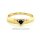 Damenring mit synth Safir echt Gold 333 Ringweite 55