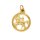 Tierkreiszeichen Sternzeichen Anhänger echt Gold 585 rund 22x15mm