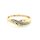 Damenring mit kleinem Diamant bicolor echt Gold 333 Glanz Ringweite 64