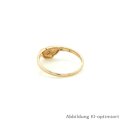 Damenring mit Diamant echt Gold 585 Glanz Ringweite 52