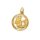Tierkreiszeichen Sternzeichen Anhänger echt Gold 585 rund 25x18mm - Wassermann