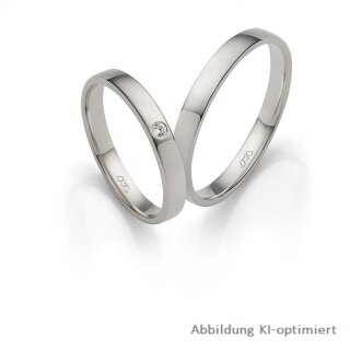 Partnerring Silber 925 Breite 3 mm