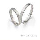 Partnerring Silber 925 mit Zirkonia Breite 3 mm Ringweite 56