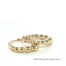 Kugel Creolen oval echt Gold 585 Glanz 26x23mm