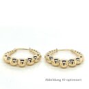 Kugel Creolen oval echt Gold 585 Glanz 26x23mm